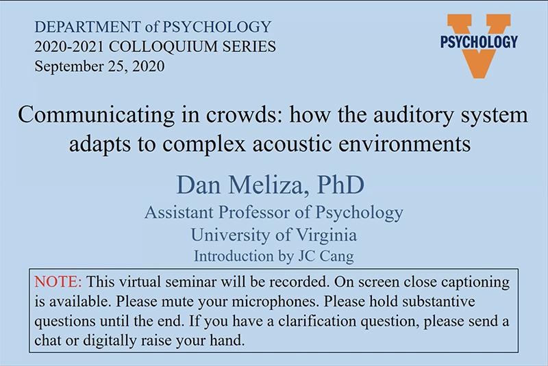 Communicating in Crowds: How the auditory system adapts to complex acoustic environments