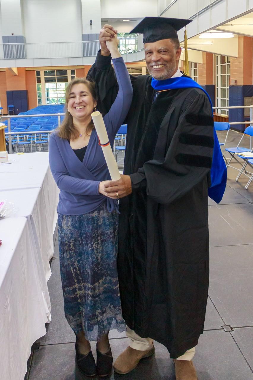 Dr. James Freeman, Professor Emeritus, and one very happy graduate!